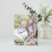 1910 "BURST OF SPRING" BABY 'N BUNNY PLAYDATE POSTKARTE (Stehend Vorderseite)