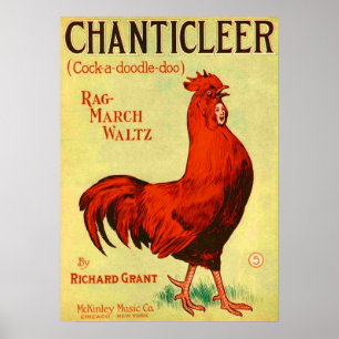 1910 Chanticle-Noten Poster
