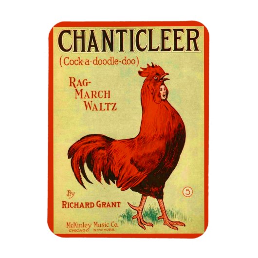 1910 Chanticle Notendruck Magnet (Vertikal)