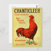 1910 Chanticle Notendruck Postkarte (Vorne/Hinten)