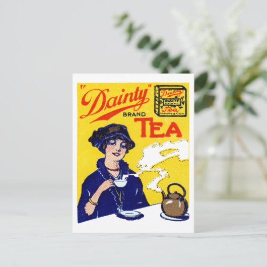 1910 Dainty Tea Postkarte (Stehend Vorderseite)