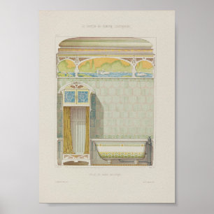 1910 Desaint Moderne Badezimmer Kunst Poster