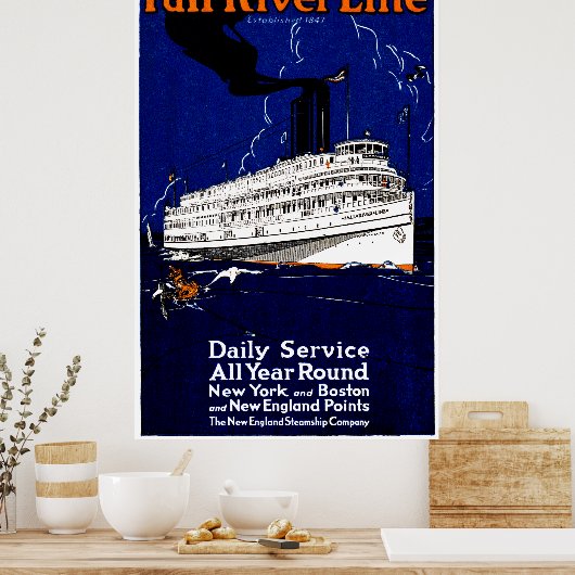 1910 Fall River Steamship Line Poster (Küche)