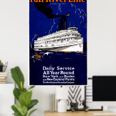 1910 Fall River Steamship Line Poster (Heimbüro)