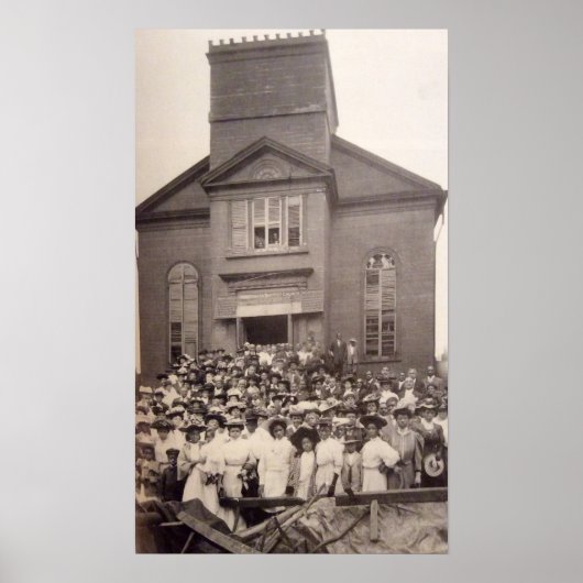 1910 Foto der Abessinier-Taufkirche, New York Poster (Vorne)