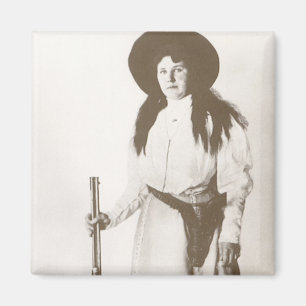 1910 Foto‑Porträt einer Cowgirl mit Ge Magnet
