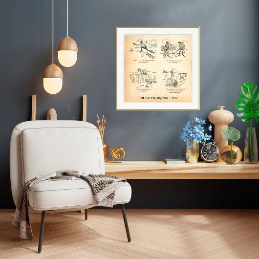 1910 Golf für den Anfänger Print Poster