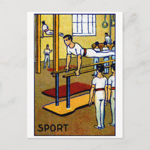 1910 Herrengymnastik Postkarte