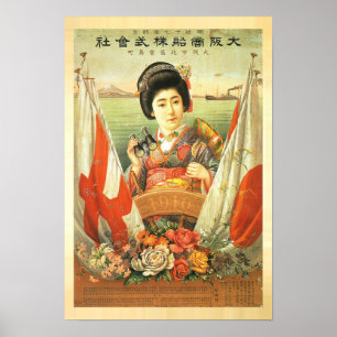 1910 Japanisches Vintage Poster