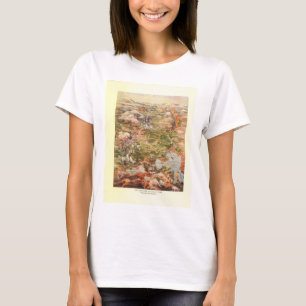 1910 Luftkarte - Yellowstone Nationalpark T-Shirt