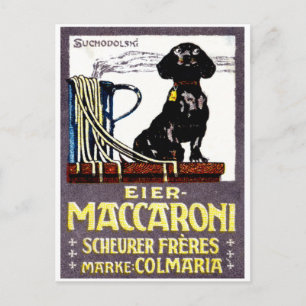 1910 Maccaroni-Poster Postkarte