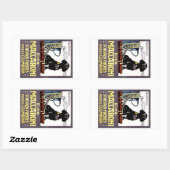 1910 Maccaroni-Poster Rechteckiger Aufkleber (Blatt)