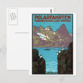 1910 Ocean Liner Poster Postkarte (Vorne/Hinten)