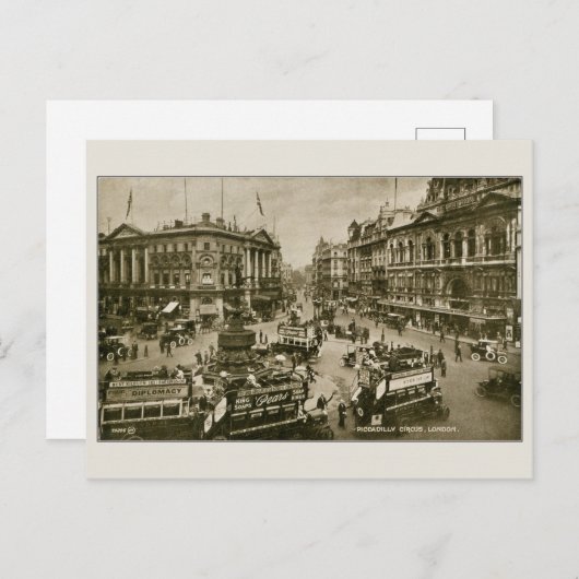 1910 Piccadilly Circus Postkarte (Vorne/Hinten)