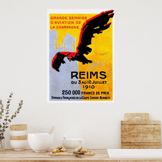 1910 Reims Air Show Poster (Küche)