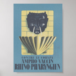 1910 Ronchèse Ampho Vaccin Französischer Poster
