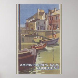 1910 Ronchèse Ampho Vaccin Französischer Poster