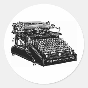 1910 Schreibmaschine Runder Aufkleber