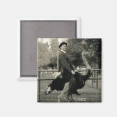 1910 Straußenreiten Magnet (Vorderseite/Rückseite)