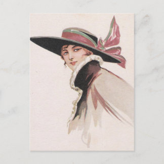 1910 Vintage Frau mit Haube Postkarte