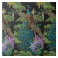 1910 Vintages Tapete Zedernbaum