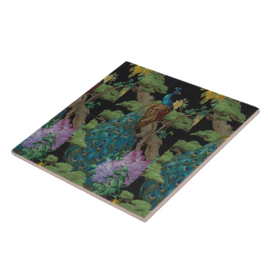 1910 Vintages Tapete Zedernbaum Fliese (Seite)