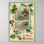 1910 Weihnachten Weihnachten Holly Poster Art (Vorne)