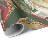 1910 Weihnachtsgebäck Junge und Mädchen Geschenkpapier (Rolleneckpunkt)