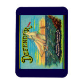 1910er Defender Marke Packing Segelbootlabel Magnet (Vertikal)