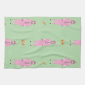 1910er Fashion Illustration Lady & Pekingese Dog Geschirrtuch (Horizontal)