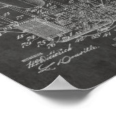 1911 Alte Luftschiff Ballon Patentkunst Zeichnend Poster (Ecke)