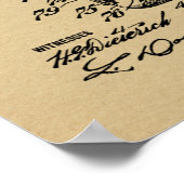 1911 Alte Luftschiff Ballon Patentkunst Zeichnend  Poster (Ecke)