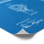 1911 Automatisches Schusswaffenpatent Zeichnend Pr Poster (Ecke)