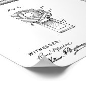 1911 Automatisches Schusswaffenpatent Zeichnend Pr Poster (Ecke)