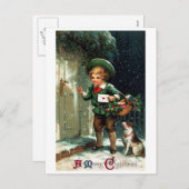 1911 Christmas Greetings Feiertagspostkarte (Vorne/Hinten)