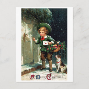 1911 Christmas Greetings Feiertagspostkarte