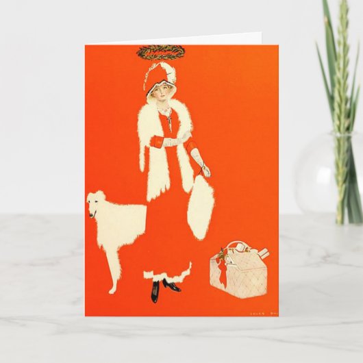 1911 Coles Phillips Xmas Illustration Feiertagskarte (Vorderseite)