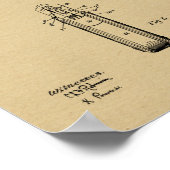 1911 Colt Browning Gun Patent Art Zeichnend Print Poster (Ecke)