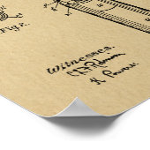 1911 Colt Browning Gun Patent Art Zeichnend Print Poster (Ecke)