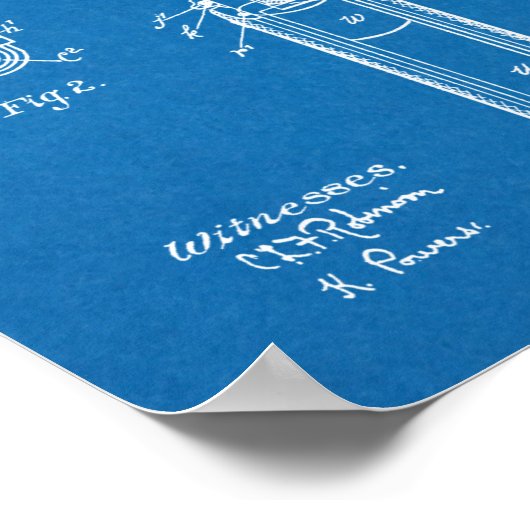 1911 Colt Browning Gun Patent Art Zeichnend Print Poster (Ecke)