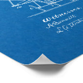 1911 Flugzeugpatentkunst Zeichnend Print Poster (Ecke)