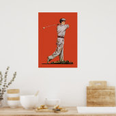 1911 Golf Aquarell Print Poster (Küche)