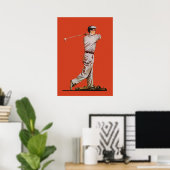 1911 Golf Aquarell Print Poster (Heimbüro)