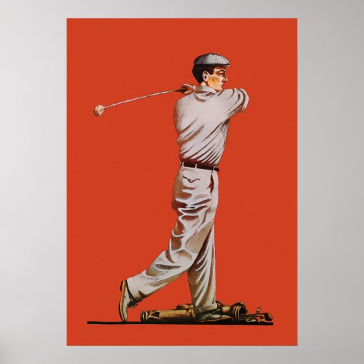 1911 Golf Aquarell Print Poster (Vorne)