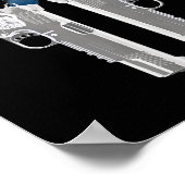 1911 Handgun Pro Gun 2nd Amendment Gift  Poster (Ecke)