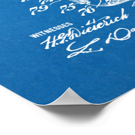 1911 Luftschiff Ballon Patentkunst Zeichnend Print Poster (Ecke)