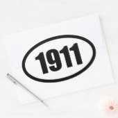 1911 OVALER AUFKLEBER (Umschlag)