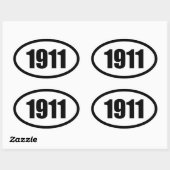 1911 OVALER AUFKLEBER (Blatt)