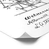 1911 Patent für Flugmaschine Zeichnend Druck Poster (Ecke)