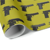 1911 Silhouette-Muster Zielsport Geschenkpapier (Rolleneckpunkt)